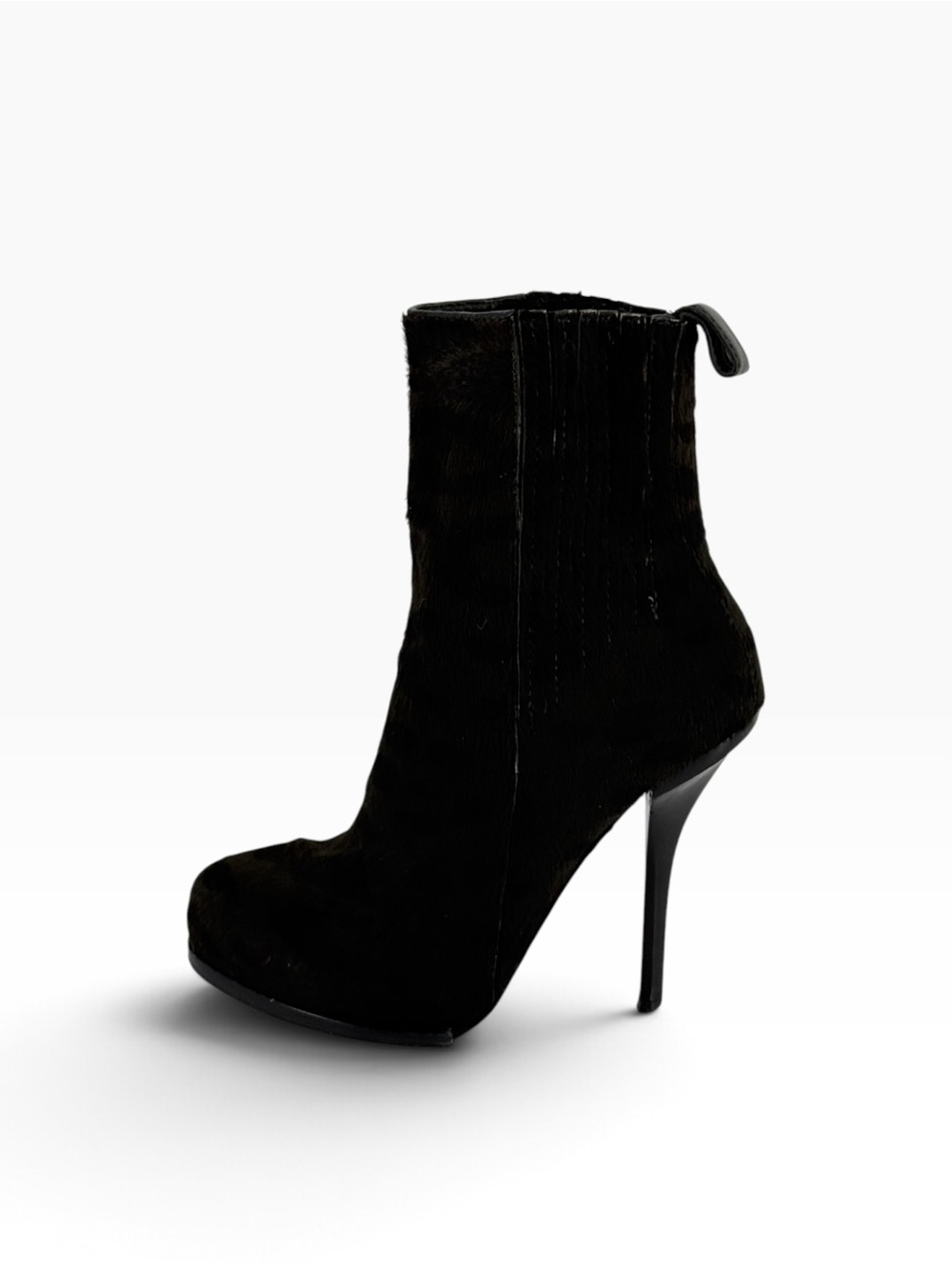 Alexander Wang Pony Hair Black Leopard Stiletto Boots